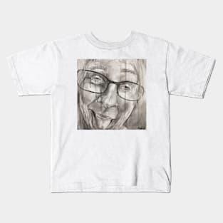 Black and white woman face Kids T-Shirt